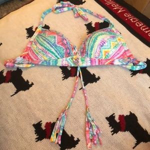 ☀️Blue rod Beattie bikini top